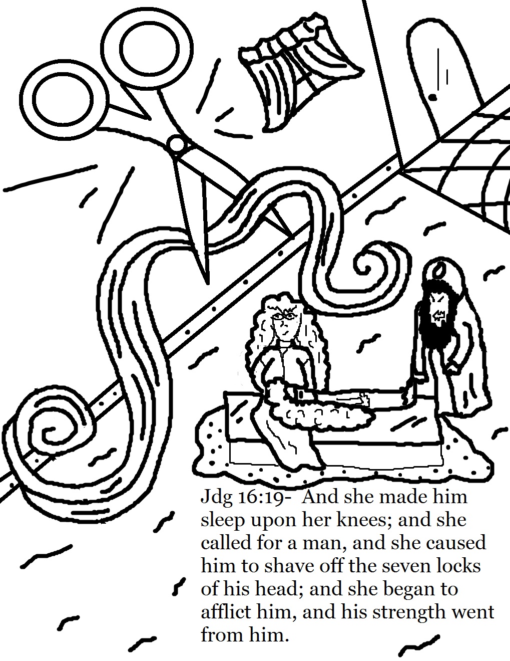 Samson And Delilah Coloring Pages Samson and delilah coloring pages